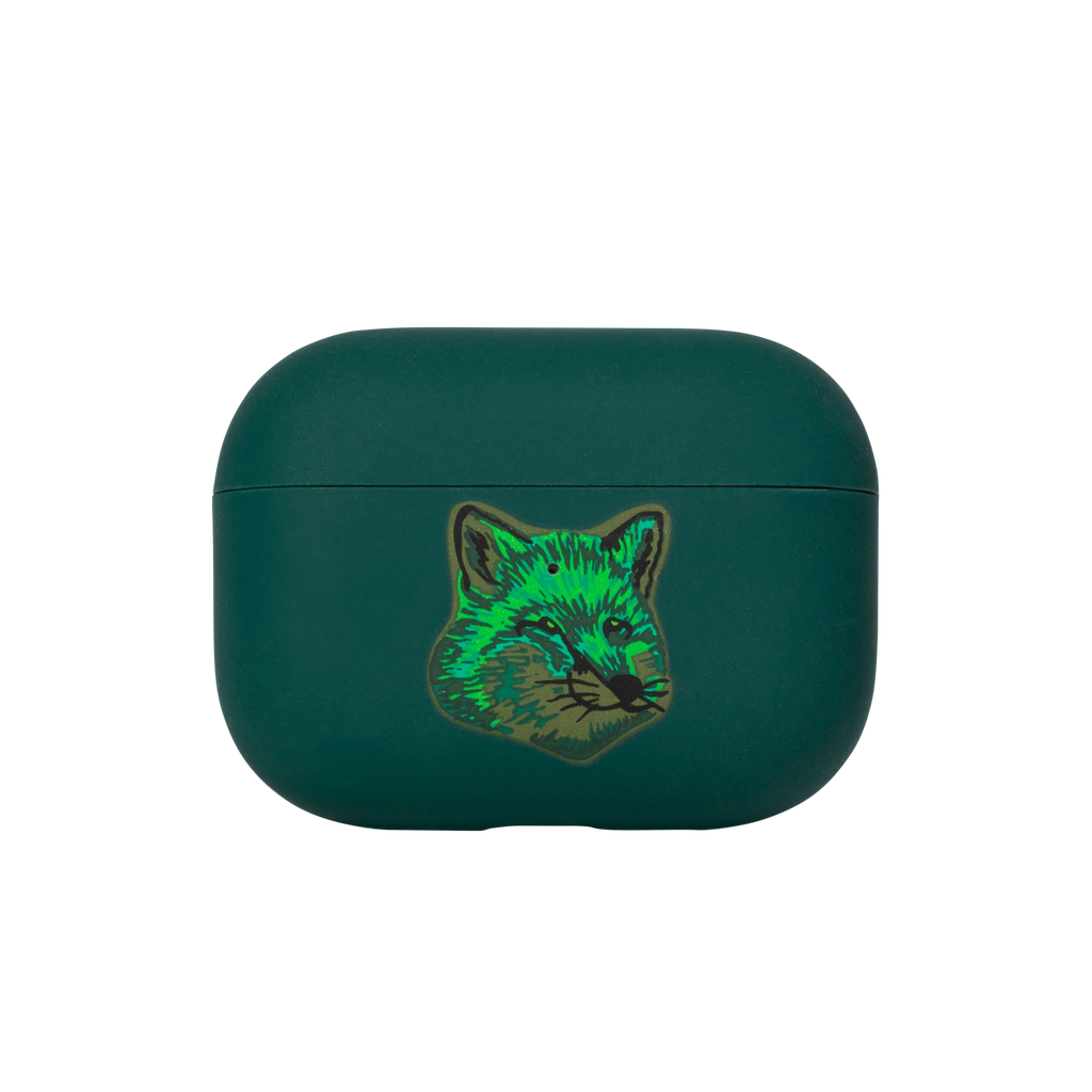 Green Cool-Tone Fox Head Case for AirPods Pro